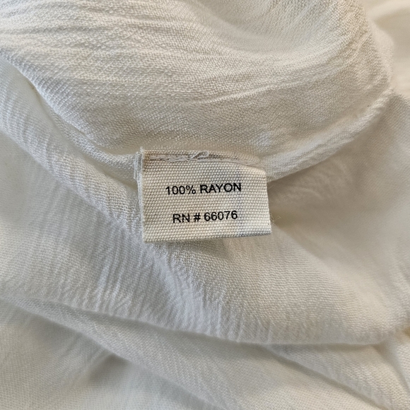 BOHO ME Button Tunic Kimono Top Size M White Oversized  Coverup - Picture 6 of 7